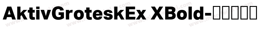 AktivGroteskEx XBold字体转换